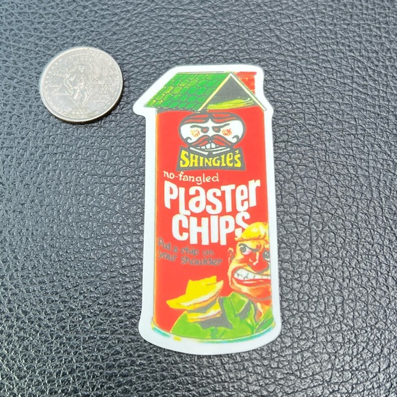 Shingles Plaster Gross Crude Rude Blunt Brand Parody 80s 90s Blunt Funny Sticker - Picture 2 of 4